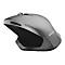 Graue, ergonomische Computermaus von Verbatim auf weißem Hintergrund.