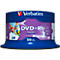 Blue DVD case with Verbatim, DVD+R, 50 count. Children playing with a ball are pictured on the packaging.