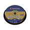 Eine Packung Verbatim DVD+RWs in blauer und goldener Verpackung. Aufschrift: 4x DVD+RW.