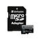 Schwarzer Verbatim Micro SD Adapter und eine Micro SD Karte, beschriftet mit '32GB'.
