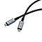 Schwarzes Verbatim USB-C-Kabel mit grauen Steckern, beschriftet mit 240W und 40Gbps.