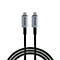 Zwei identische USB-C-Kabel mit grauem Steckergehäuse und Verbatim-Logo vor weißem Hintergrund.