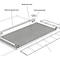 Verbindingselement voor asecos vloerelementen met B 1400 x H 78 mm, gegalvaniseerd staal, B 1320 x D 45 mm