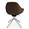 Vergaderstoel Topstar Sitness Life 2.0, draaibaar/zitting in hoogte verstelbaar, armleuningen, B 450 x D 390 x H 440-470 mm, 4-poots onderstel, mat aluminium &amp; stof, h.bruin