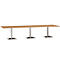 Vergadertafel Quandos 3-delig, B 3500 x D 1000 mm, kersen-Romana