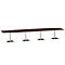 Vergadertafel Quandos bootvorm, 4-delig, B 4500 x D 1200 mm, esdoorn Brazil
