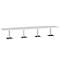 Vergadertafel Quandos bootvorm, 4-delig, B 4500 x D 1200 mm, wit