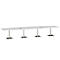 Vergadertafel Quandos bootvorm, 4-delig, incl. 2 netboxen, B 4500 x D 1200 mm, wit