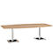 Vergadertafel Quandos bootvorm, B 2400 x D 1200 mm, kersen-Romana