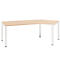 Vergadertafel SOLUS PLAY, 4-poot, in hoogte verstelbaar, B 2400 x D 1000 mm, kersen-Romana