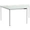 Vergadertafel, trapezium 1600 x 800 mm, lichtgrijs