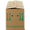 Verhuisdoos, 2-wand, tot 40 kg, etiketteerveld, dubbel handgreepsysteem, vlinderbodem, L 610 x B 305 x H 320 mm, bruin, 20 stuks