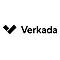 Schwarzes Logo der Firma Verkada auf weißem Hintergrund mit abstraktem V-Symbol.