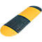 Verkeersdrempel, eindstuk, &lt;30 km/u, met 2 glazen reflectoren, L 430 x B 215 x H 30 mm, PVC &amp; PE, geel