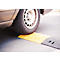 Verkeersdrempel, eindstuk, &lt;30 km/u, met 2 glazen reflectoren, L 430 x B 215 x H 30 mm, PVC &amp; PE, geel