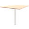 Verkettungsplatte 90° BARI, Stützfuß, Form B, B 800 x T 800 x H 680-820 mm, Ahorn-Dekor
