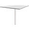 Verkettungsplatte 90° BARI, Stützfuß, Form B, B 800 x T 800 x H 680-820 mm, hellgrau