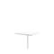Verkettungsplatte 90° BARI, Stützfuß, Form B, B 800 x T 800 x H 680-820 mm, weiß