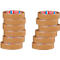 Twee stapels bruine plakband. Op elke tape staat "tesa".