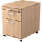 verrijdbaar ladeblok, 1 schuiflade, 1 materiaallade, B 428 x D 580 x H 590 mm, eikenpatroon