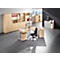 verrijdbaar ladeblok, 1 schuiflade, 1 materiaallade, B 428 x D 580 x H 590 mm, esdoornpatroon