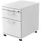 verrijdbaar ladeblok, 1 schuiflade, 1 materiaallade, B 428 x D 580 x H 590 mm, lichtgrijs