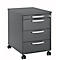 Verrijdbaar ladeblok 1333, 3 laden en 1 materiaallade, afsluitbaar, ronde grepen, hout/staal/kunststof, B 434 x D 600 x H 613 mm, grafiet