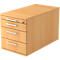 verrijdbaar ladeblok, 3 schuifladen, 1 materiaallade, B 428 x D 800 x H 512 mm, beukenpatroon