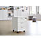 Witte mobiele archiefkast met drie lades in een helder kantoor.