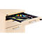 Verrijdbaar ladeblok NEVADA, 1 materiaallade , 1 lade en 1 lade voor hangmappen, B 430 x D 600 x H 600 mm, ahorn-decor