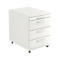 Verrijdbaar ladeblok TARA, 3 schuifladen en 1 materiaallade, B 428 x D 580 x H 590 mm, lichtgrijs