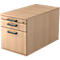 Verrijdbaar ladeblok TOPAS LINE, 1 schuiflade, 1 hangmappenlade, 1 materiaallade, L 800, eik/eik