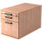 Verrijdbaar ladeblok TOPAS LINE, 1 schuiflade, 1 hangmappenlade, 1 materiaallade, L 800, notenhout/notenhout