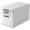 Verrijdbaar ladeblok TOPAS LINE, 1 schuiflade, 1 hangmappenlade, 1 materiaallade, L 800, wit/wit