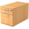 Verrijdbaar ladeblok ULM, 1 materiaallade, 1 schuiflade, hangmappenlade, B 428 x D 800 x H 512 mm, beuken