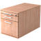 Verrijdbaar ladeblok ULM, 1 materiaallade, 1 schuiflade, hangmappenlade, B 428 x D 800 x H 512 mm, notenboom