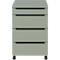 Verrijdbaar onderstel, 4 laden incl. opbergvak, B 420 x D 600 x H 630 mm, taupe groen