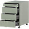 Verrijdbaar onderstel, 4 laden incl. opbergvak, B 420 x D 600 x H 630 mm, taupe groen