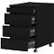 Verrijdbaar onderstel, 4 laden incl. opbergvak, B 420 x D 600 x H 630 mm, zwart