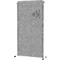 Verrijdbaar wandsysteem MAULcocoon Akustik, B 1000 x H 1800 mm, donkergrijs oppervlak, wit