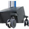 Verrijdbaar werkstation Ergotron StyleView® SV42-8302-2, beeldschermscharnier voor 1 beeldscherm tot 24', werkblad, toetsenbord-/muislade, geïntegreerde voeding