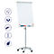 Verrijdbare flip-over Franken X-tra!Line, in hoogte verstelbaar, houder met snelsluiting, opbergbak, magnetisch bord met B 680 x H 1050 mm, 5 wielen