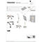 Verrijdbare flip-over Franken X-tra!Line, in hoogte verstelbaar, houder met snelsluiting, opbergbak, magnetisch bord met B 680 x H 1050 mm, 5 wielen