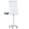 Verrijdbare flip-over Franken X-tra!Line, in hoogte verstelbaar, houder met snelsluiting, opbergbak, magnetisch bord met B 680 x H 1050 mm, 5 wielen