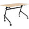 Verrijdbare klaptafel - vierkant stalen frame - L 1200 x D 600 x H 720 mm - ahorn - zwarte poten - ons merk Schäfer Shop Select