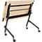 Verrijdbare klaptafel - vierkant stalen frame - L 1200 x D 600 x H 720 mm - ahorn - zwarte poten - ons merk Schäfer Shop Select