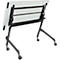 Verrijdbare klaptafel - vierkant stalen frame - L 1200 x D 600 x H 720 mm - lichtgrijs - zwarte poten - ons merk Schäfer Shop Select