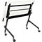 Verrijdbare klaptafel - vierkant stalen frame - L 1200 x D 600 x H 720 mm - wit - zwarte poten - ons merk Schäfer Shop Select