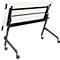 Verrijdbare klaptafel - vierkant stalen frame - L 1400 x D 600 x H 720 mm - wit - zwarte poten - ons merk Schäfer Shop Select