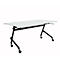 Verrijdbare klaptafel - vierkant stalen frame - L 1600 x D 600 x H 720 mm - lichtgrijs - zwarte poten - ons merk Schäfer Shop Select